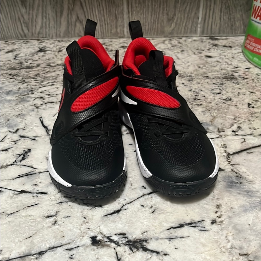 Nike Black and Red Slip-On Sneakers